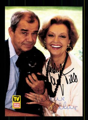 Nadja Tiller und Walter Giller Autogrammkarte Original Signiert + F 10391