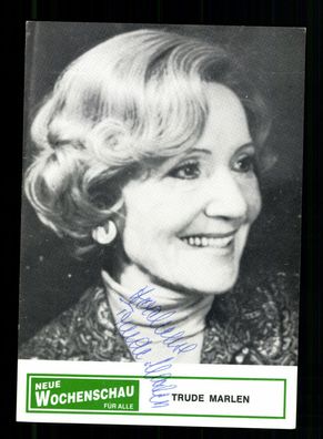 Trude Marlen Autogrammkarte Original Signiert + F 10658