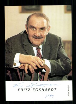 Fritz Eckhardt Autogrammkarte Original Signiert + F 7931