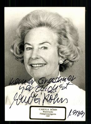 Carola Höhn Rüdel Autogrammkarte Original Signiert + F 8116