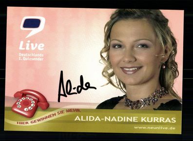 Alida Nadine Kurras 9 Live Autogrammkarte Original Signiert + F 8616
