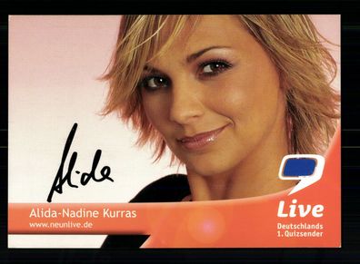 Alida Nadine Kurras 9 Live Autogrammkarte Original Signiert + F 8617