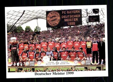 FC Bayern München Mannschaftskarte Deutscher Meister 1999 + 2