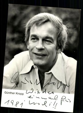 Günther Kropp Autogrammkarte Original Signiert + F 9708