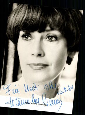 Hannelore Cremer Rüdel Autogrammkarte Original Signiert + F 9709