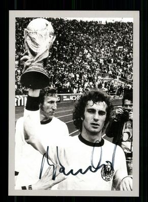 Rainer Bonhof Autogrammkarte DFB Weltmeister 1974 Original Signiert