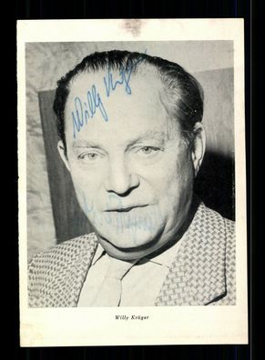 Willy Krüger Autogrammkarte Original Signiert + F 9821