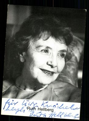 Ruth Hellberg Autogrammkarte Original Signiert + F 10029