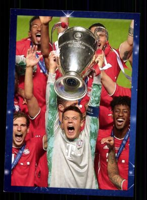 Manuel Neuer Autogrammkarte FC Bayern München Championsleaque Sieger 2020