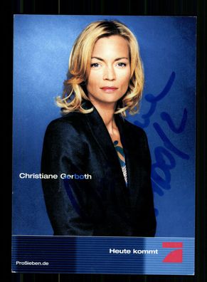 Christiane Gerboth Pro 7 Nachrichten Autogrammkarte Original Signiert + F 10376