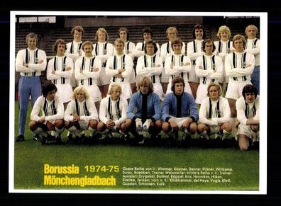 Borussia Mönchengladbach Mannschaftskarte 1974-75