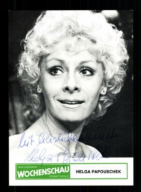 Helga Papouschek Autogrammkarte Original Signiert + F 10573