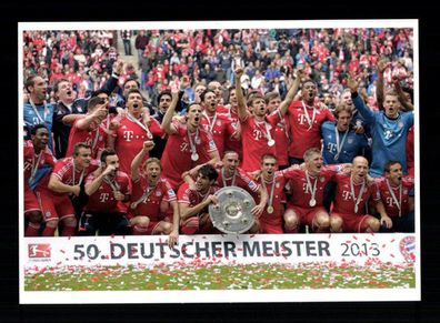 FC Bayern München Mannschaftskarte Deutscher Meister 2013