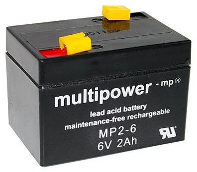 Multipower - MP2-6 - 6 Volt 2000mAh Pb