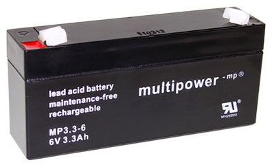 Multipower - MP3.3-6 - 6 Volt 3,3Ah Pb