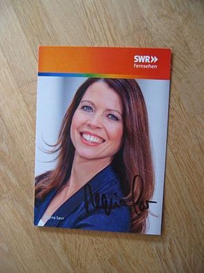 SWR Fernsehmoderatorin Regina Saur - handsigniertes Autogramm!!!