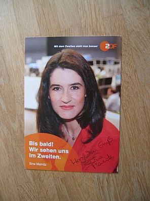 ZDF Fernsehmoderatorin Sina Mainitz - handsigniertes Autogramm!!!