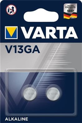 Varta - V13GA / LR44 / L1154 / SG3 / 4276 - 1,5 Volt 155mAh AlMn - 2er Blister