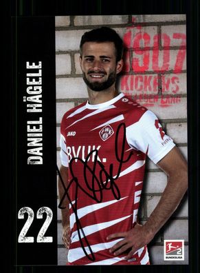 Daniel Hägele Autogrammkarte Würzburger Kickers 2020-21 Original Signiert