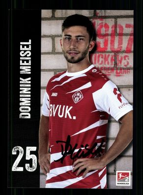 Dominik Meisel Autogrammkarte Würzburger Kickers 2020-21 Original Signiert