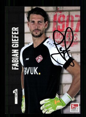 Fabian Giefer Autogrammkarte Würzburger Kickers 2020-21 Original Signiert