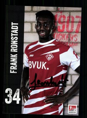 Frank Ronstadt Autogrammkarte Würzburger Kickers 2020-21 Original Signiert