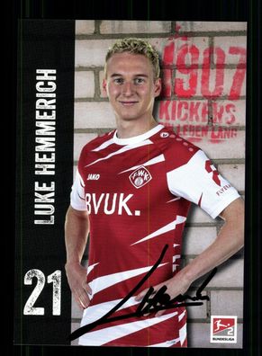 Luke Hemmerich Autogrammkarte Würzburger Kickers 2020-21 Original Signiert