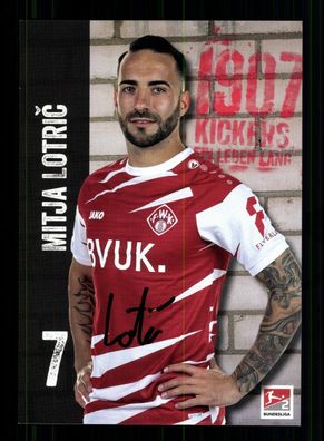 Mitja Lotric Autogrammkarte Würzburger Kickers 2020-21 Original Signiert