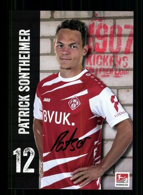 Patrick Sontheimer Autogrammkarte Würzburger Kickers 2020-21 Original Signiert