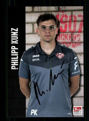 Philipp Kunz Autogrammkarte Würzburger Kickers 2020-21 Original Signiert