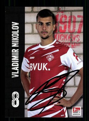 Vladimir Nikolov Autogrammkarte Würzburger Kickers 2020-21 Original Signiert