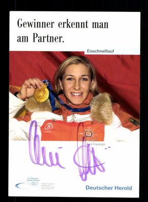 Anni Friesinger Autogrammkarte Original Signiert Eisschnellauf + 1