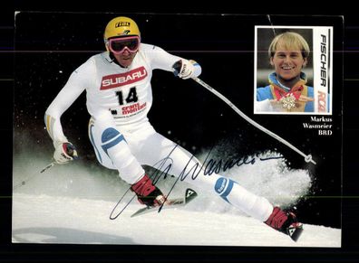 Markus Wasmeier Autogrammkarte Original Signiert Ski Alpin + 3