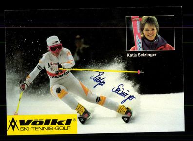 Katja Seizinger Autogrammkarte Original Signiert Ski Alpin