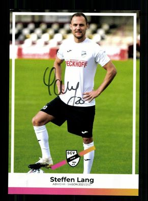 Steffen Lang Autogrammkarte SC Verl 2020-21 Original Signiert
