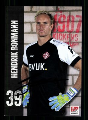 Hendrik Bonmann Autogrammkarte Würzburger Kickers 2020-21 Original Signiert