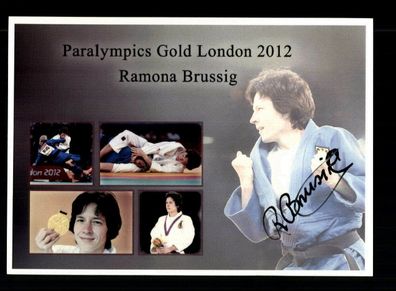 Ramona Brussig Autogrammkarte Original Signiert Judo