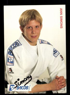 Ann Simons Autogrammkarte Original Signiert Judo