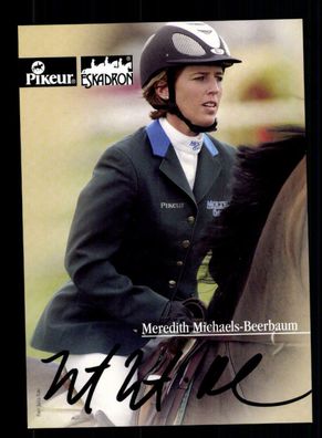 Meredith Michaels Beerbaum Autogrammkarte Original Signiert Reiten