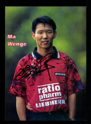 Ma Wenge Autogrammkarte Original Signiert Tischtennis
