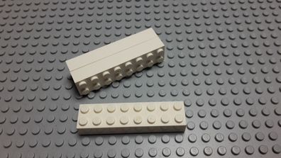 Lego 3 Basic Steine 2x8 hoch Weiß 3007 Set 6395 7573 4956 10155