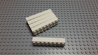 Lego 5 Basic Steine 2x8 hoch Weiß 3007 Legos haben Kratzer