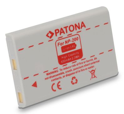 Patona - Ersatzakku kompatibel zu Minolta NP-200 - 3,6 Volt 650mAh Li-Ion