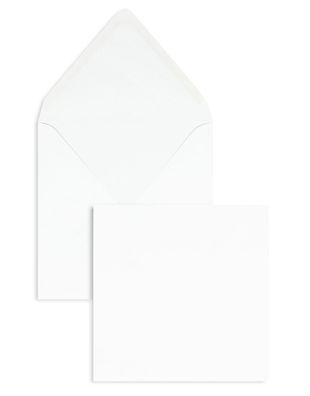 100 Briefumschläge Weiß 160x160 mm mit Nassklebung