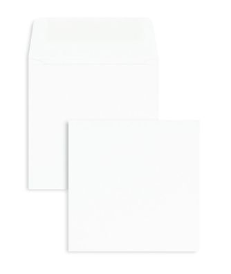 100 Briefumschläge Weiß 100x100 mm mit Nassklebung