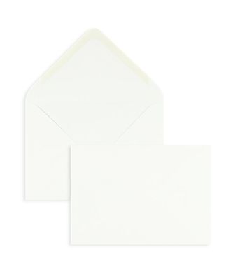 100 Briefumschläge Weiß 114x162 mm (DIN C6) mit Nassklebung