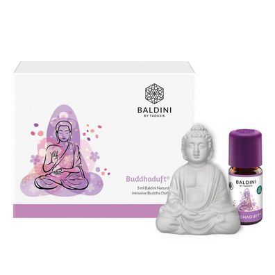 Baldini - Buddhaduft Set 5ml ätherisches Öl Bio + Buddha Duftstein - By Taoasis