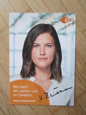 ZDF Fernsehmoderatorin Hanna Zimmermann - handsigniertes Autogramm!!