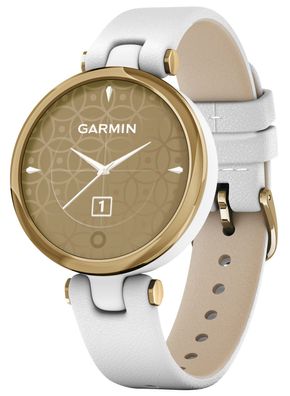 Garmin Lily Classic Damen-Smartwatch Weiß/ Hellgoldfarben 010-02384-B3