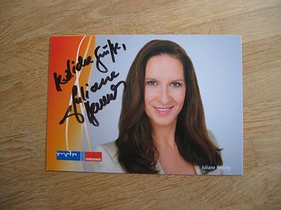 MDR Fernsehmoderatorin Juliane Hennig - handsigniertes Autogramm!!!